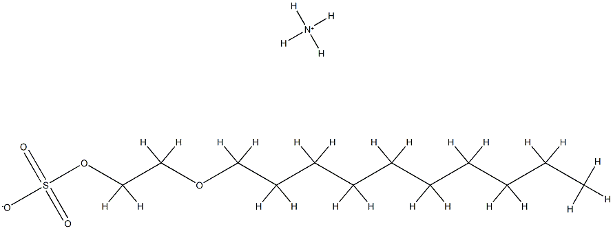 Poly(oxy-1,2-ethanediyl), .alpha.-sulfo-.omega.-(decyloxy)-, ammonium salt Struktur