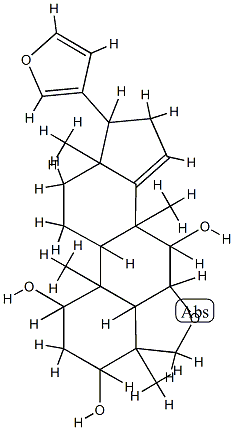 (13S,17R)-21,23-Epoxy-4,5α,5',6β-tetrahydro-4β,8-dimethyl-24-norchol-5-eno[6,5,4-bc]furan-14,20,22-triene-1α,3α,7α-triol Struktur