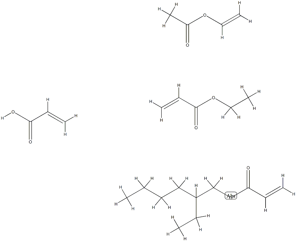 2-Propenoic acid, polymer with ethenyl acetate, 2-ethylhexyl 2-propenoate and ethyl 2-propenoate Struktur