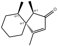 Spiro[4.5]dec-3-en-2-one, 1,4,6-trimethyl-, (1R,5R,6R)-rel- (9CI) Struktur