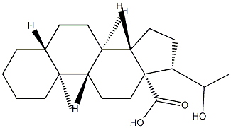 20-Hydroxy-5α-pregnan-18-oic acid Struktur