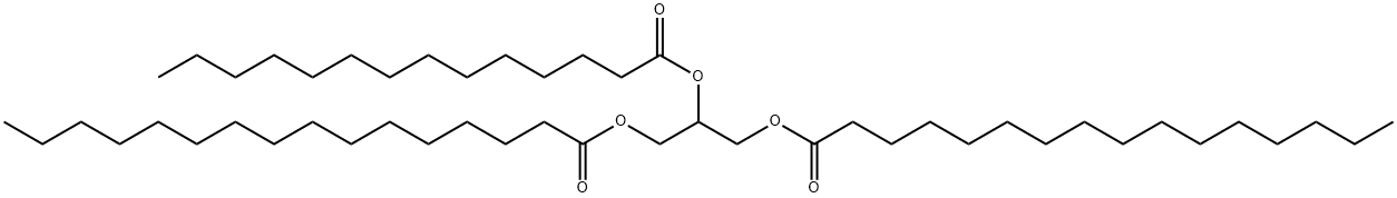 1,3-棕櫚酸-2-肉豆蔻酸甘油三酯, 56599-89-4, 結(jié)構(gòu)式