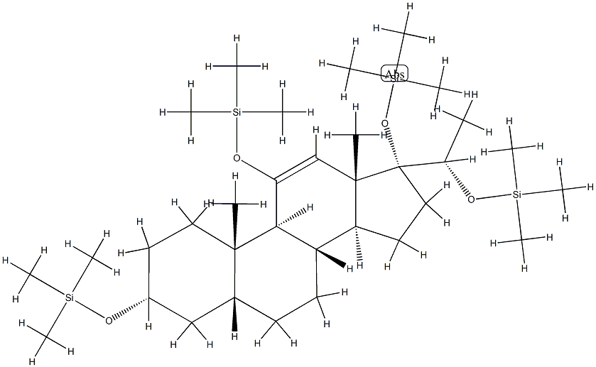 [[(20S)-5β-Pregn-11-ene-3α,11,17,20-tetryl]tetra(oxy)]tetrakis(trimethylsilane) Struktur