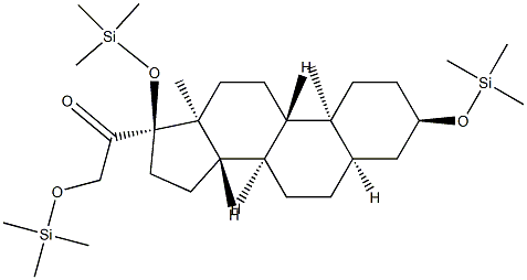 3α,17,21-Tris(trimethylsiloxy)-5β-pregnan-20-one Struktur