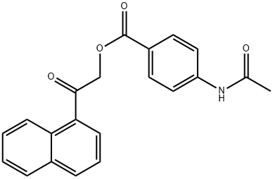 2-(1-naphthyl)-2-oxoethyl 4-(acetylamino)benzoate Struktur