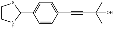 3-Butyn-2-ol,2-methyl-4-[4-(2-thiazolidinyl)phenyl]-(9CI) Struktur