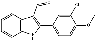 1H-Indole-3-carboxaldehyde,2-(3-chloro-4-methoxyphenyl)-(9CI) Struktur