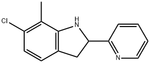 1H-Indole,6-chloro-2,3-dihydro-7-methyl-2-(2-pyridinyl)-(9CI) Struktur