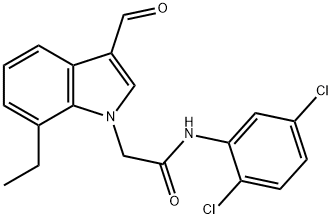 1H-Indole-1-acetamide,N-(2,5-dichlorophenyl)-7-ethyl-3-formyl-(9CI) Struktur