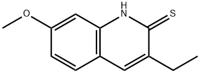 2(1H)-Quinolinethione,3-ethyl-7-methoxy-(9CI) Struktur