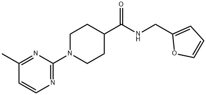 4-Piperidinecarboxamide,N-(2-furanylmethyl)-1-(4-methyl-2-pyrimidinyl)-(9CI) Struktur