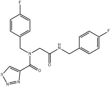 1,2,3-Thiadiazole-4-carboxamide,N-[(4-fluorophenyl)methyl]-N-[2-[[(4-fluorophenyl)methyl]amino]-2-oxoethyl]-(9CI) Struktur