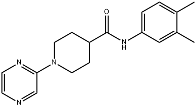 4-Piperidinecarboxamide,N-(3,4-dimethylphenyl)-1-pyrazinyl-(9CI) Struktur