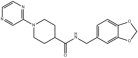 4-Piperidinecarboxamide,N-(1,3-benzodioxol-5-ylmethyl)-1-pyrazinyl-(9CI) Struktur