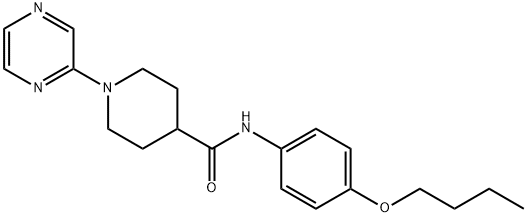 4-Piperidinecarboxamide,N-(4-butoxyphenyl)-1-pyrazinyl-(9CI) Struktur