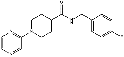 4-Piperidinecarboxamide,N-[(4-fluorophenyl)methyl]-1-pyrazinyl-(9CI) Struktur