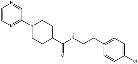 4-Piperidinecarboxamide,N-[2-(4-chlorophenyl)ethyl]-1-pyrazinyl-(9CI) Struktur