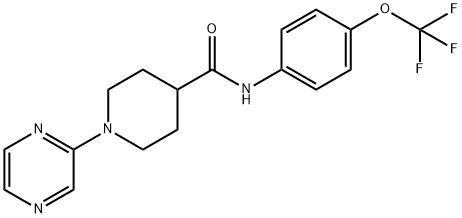 4-Piperidinecarboxamide,1-pyrazinyl-N-[4-(trifluoromethoxy)phenyl]-(9CI) Struktur