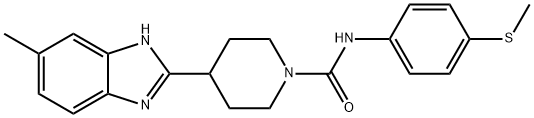 1-Piperidinecarboxamide,4-(5-methyl-1H-benzimidazol-2-yl)-N-[4-(methylthio)phenyl]-(9CI) Struktur