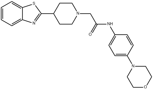 1-Piperidineacetamide,4-(2-benzothiazolyl)-N-[4-(4-morpholinyl)phenyl]-(9CI) Struktur