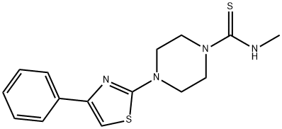 1-Piperazinecarbothioamide,N-methyl-4-(4-phenyl-2-thiazolyl)-(9CI) Struktur