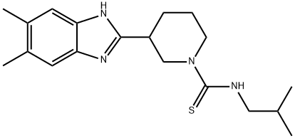 1-Piperidinecarbothioamide,3-(5,6-dimethyl-1H-benzimidazol-2-yl)-N-(2-methylpropyl)-(9CI) Struktur