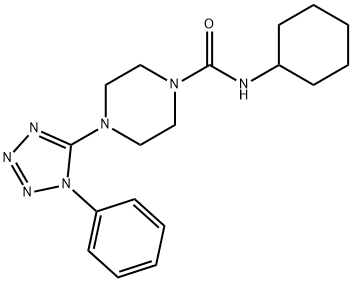 1-Piperazinecarboxamide,N-cyclohexyl-4-(1-phenyl-1H-tetrazol-5-yl)-(9CI) Struktur