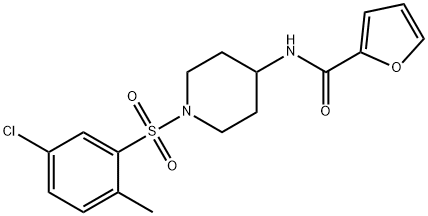 2-Furancarboxamide,N-[1-[(5-chloro-2-methylphenyl)sulfonyl]-4-piperidinyl]-(9CI) Struktur