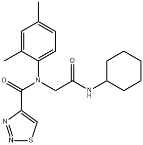 1,2,3-Thiadiazole-4-carboxamide,N-[2-(cyclohexylamino)-2-oxoethyl]-N-(2,4-dimethylphenyl)-(9CI) Struktur