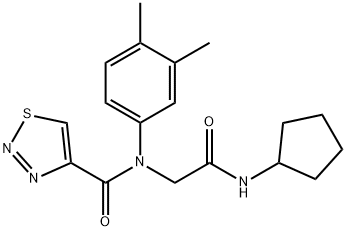 1,2,3-Thiadiazole-4-carboxamide,N-[2-(cyclopentylamino)-2-oxoethyl]-N-(3,4-dimethylphenyl)-(9CI) Struktur