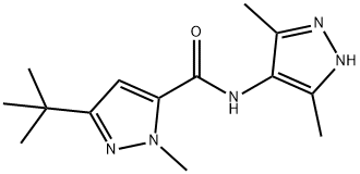 1H-Pyrazole-5-carboxamide,3-(1,1-dimethylethyl)-N-(3,5-dimethyl-1H-pyrazol-4-yl)-1-methyl-(9CI) Struktur