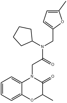 4H-1,4-Benzoxazine-4-acetamide,N-cyclopentyl-2,3-dihydro-2-methyl-N-[(5-methyl-2-furanyl)methyl]-3-oxo-(9CI) Struktur