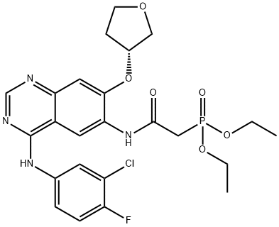 (R)-diethyl 2-(4-(3-chloro-4-fluorophenylaMino)-7-(tetrahydrofuran-3-yloxy)quinazolin-6-ylaMino)-2-oxo Struktur