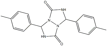 3,7-bis(4-methylphenyl)tetrahydro-1H,5H-[1,2,4]triazolo[1,2-a][1,2,4]triazole-1,5-dione Struktur