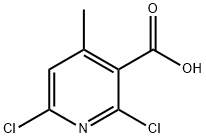 2,6-Dichloro-4-methyl-3-pyridinecarboxylic acid Struktur