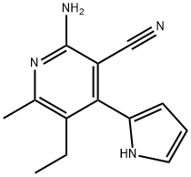 3-Pyridinecarbonitrile,2-amino-5-ethyl-6-methyl-4-(1H-pyrrol-2-yl)-(9CI) Struktur