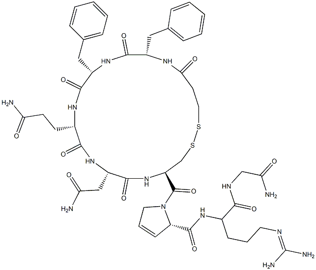 vasopressin, 1-deamino-2-Phe-7-(3,4-dehydro)Pro-8-Arg- Struktur