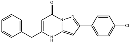 5-benzyl-2-(4-chlorophenyl)pyrazolo[1,5-a]pyrimidin-7(4H)-one Struktur