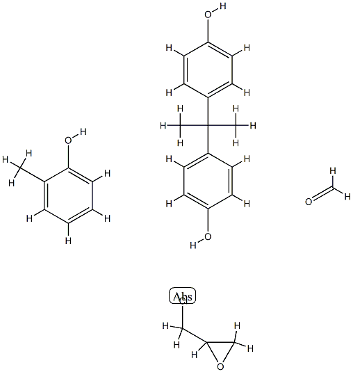 Formaldehyde, polymer with (chloromethyl)oxirane, 4,4-(1-methylethylidene)bisphenol and 2-methylphenol Struktur