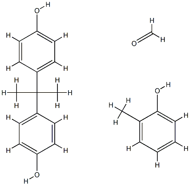 2-Methylphenol, formaldehyde, bisphenol A polymer Struktur