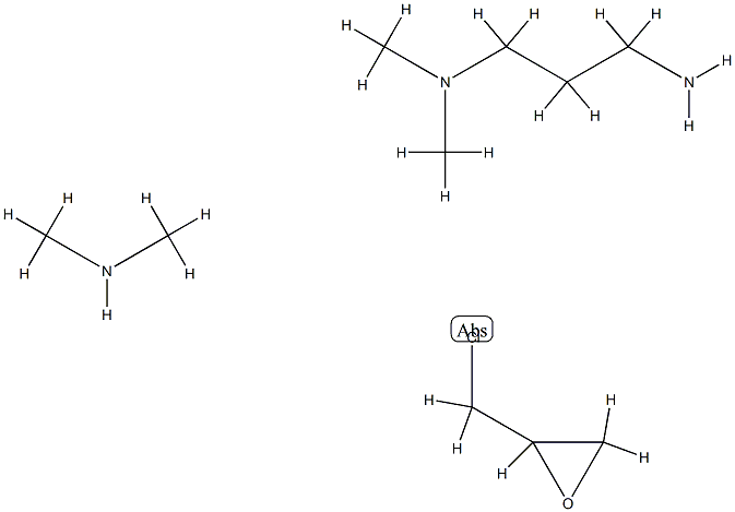 1,3-Propanediamine, N,N-dimethyl-, polymer with (chloromethyl)oxirane  and N-methylmethanamine Struktur