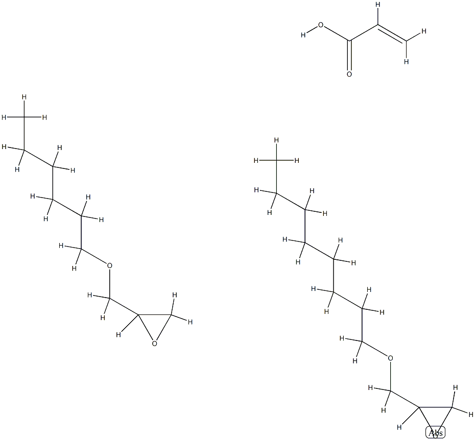 2-Propenoic acid, polymer with (hexyloxy)methyloxirane and (octyloxy)methyloxirane Struktur