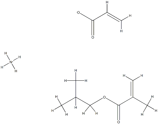 2-Propenoic acid, 2-methyl-, 2-methylpropyl ester, polymer with ammoni um 2-propenoate Struktur