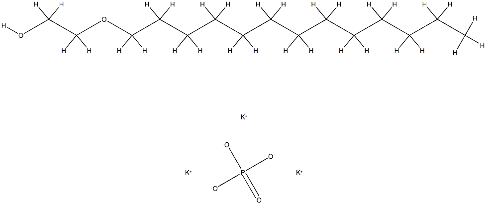 Poly(oxy-1,2-ethanediyl), .alpha.-tridecyl-.omega.-hydroxy-, phosphate, potassium salt Struktur