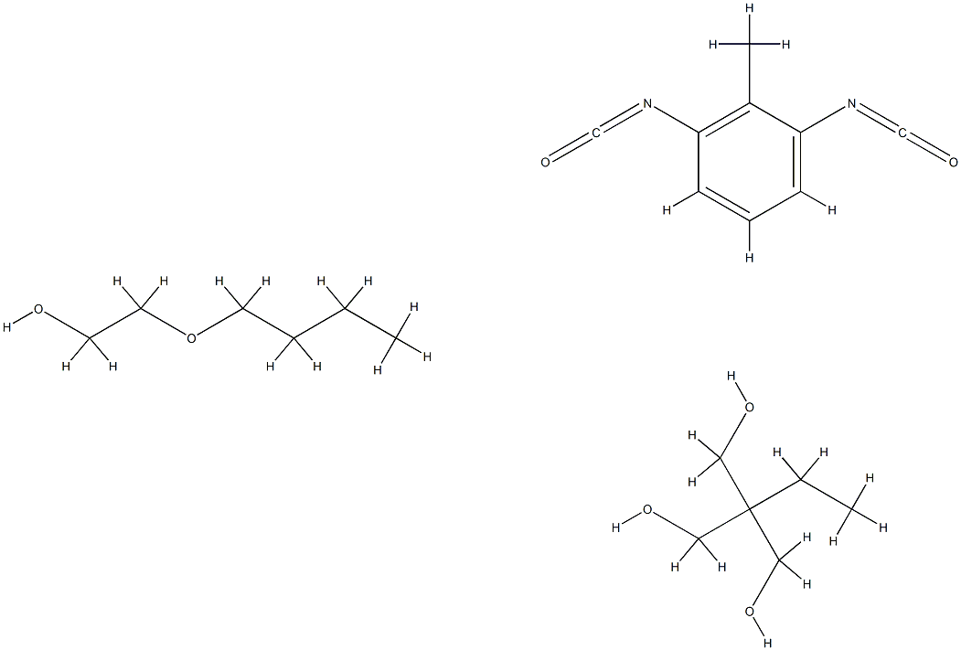 1,3-Propanediol, 2-ethyl-2-(hydroxymethyl)-, polymer with 1,3-diisocyanatomethylbenzene, 2-butoxyethanol-blocked Struktur