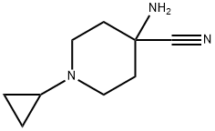 4-Piperidinecarbonitrile,4-amino-1-cyclopropyl-(9CI) Struktur