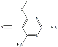 5-Pyrimidinecarbonitrile,2,4-diamino-6-methoxy-(9CI) Struktur