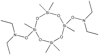 N,N'-[(2,4,4,6,8,8-hexamethylcyclotetrasiloxane-2,6-diyl) bis(oxy)] bis[N-ethyl-Ethanamine Struktur