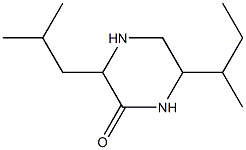 2-Piperazinone,6-sec-butyl-3-isobutyl-(7CI,8CI) Struktur