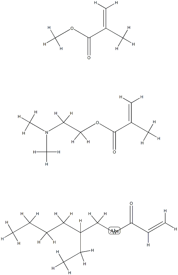 2-Propenoic acid, 2-methyl-, 2-(dimethylamino) ethyl ester, polymer with 2-ethylhexyl 2-propenoate and methyl 2-methyl-2-propenoate Struktur